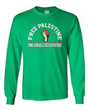 Long Sleeve Adult T-Shirt Free Palestine End Israeli Occupation Movement DT