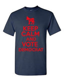 Keep Calm And Vote Democrat Politics Novelty Statement Adult T-Shirt Tee