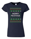 Junior Merry Festivus Holiday Ugly Christmas Season Parody Funny DT T-Shirt Tee
