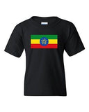 Ethiopia Country Flag Horn Of Africa Nation Patriotic DT Youth Kids T-Shirt Tee