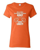Ladies This Is What The World's Greatest Aunt Auntie Gift Novelty T-Shirt Tee