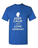 Keep Calm And Love Germany Country Novelty Statement Graphic Adult T-Shirt Tee