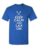 Keep Calm And Lax On Novelty Statement Graphics Adult T-Shirt Tee