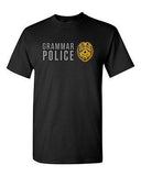 Grammar Police USA Badge Spelling OCD Grammar Funny Humor DT Adult T-Shirt Tee