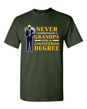 Never Underestimate A Grandpa With Engineering Degree Funny DT Adult T-Shirt Tee