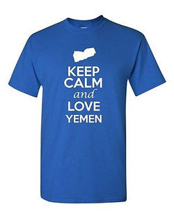 Keep Calm And Love Yemen Country Nation Patriotic Novelty Adult T-Shirt Tee