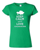 Junior Keep Calm And Love Kazakhstan Country Patriotic Novelty T-Shirt Tee