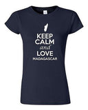 Junior Keep Calm And Love Madagascar Country Patriotic Novelty T-Shirt Tee