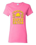 Ladies Training To Go Super Saiyan Gym Workout Anime Funny Parody DT T-Shirt Tee
