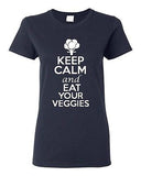 Ladies Keep Calm And Eat Your Veggies Vegetarian Vegetables Food T-Shirt Tee