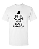 Keep Calm And Love Uganda Country Nation Patriotic Novelty Adult T-Shirt Tee