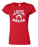 Junior I Bend So I Don't Break Yoga Hatha Dance Exercise Funny DT T-Shirt Tee