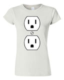 Junior Plug Outlet Face Party Costume Funny Humor DT T-Shirt Tee