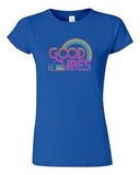 Junior Good Vibes 70's Thumbs Up Rainbow BeanePod Artworks Funny DT T-Shirt Tee