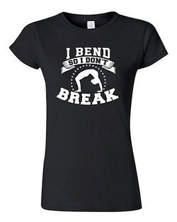 Junior I Bend So I Don't Break Yoga Hatha Dance Exercise Funny DT T-Shirt Tee