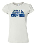 Junior Coach K 1000 1K Wins And Counting Basketball Sports Fan Wear T-Shirt Tee