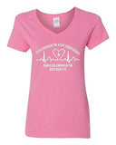 V-Neck Ladies Cute Enough To Stop Your Heart Skilled Enough Funny T-Shirt Tee