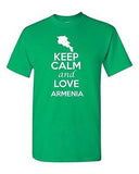 Keep Calm And Love Armenia Country Patriotic Novelty Adult T-Shirt Tee