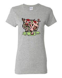 Ladies Zombie Pig Undead Boar Monster Animals Horror Apocalypse DT T-Shirt Tee