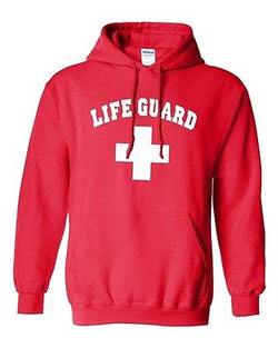 Adult Red Life Guard Beach Patrol LIfeGuard Funny Humor Sweat Sweatshirt Hoodie