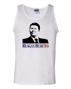 Ronald Reagan Bush '84 Election Classic Novelty Graphics Adult Tank Top