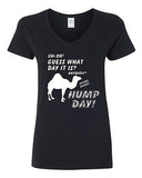 V-Neck Ladies Guess What Day Is It? Hump Day Whoo Whoo Funny Humor T-Shirt Tee