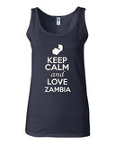 Junior Keep Calm And Love Zambia Country Nation Patriotic Sleeveless Tank Top