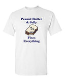 Peanut Butter And Jelly Fixes Everything Snack Sandwich Adult DT T-Shirts Tee