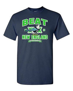 Beat New England Seattle Football Fan Wear Game Sports DT Adult T-Shirt Tee
