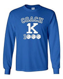 Long Sleeve Adult T-Shirt New Coach K 1000 Wins Basketball Champions Game DT