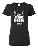 Ladies What Does the Fox Say Sound Music Song Party Swag Retro Cool T-Shirt Tee