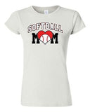 Junior Softball Mom Heart Sports Novelty DT T-Shirt Tee
