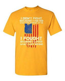 I Fought Because I Loved What I Left Behind USA Flag DT Adult T-Shirt Tee