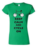 Junior Keep Calm And Cycle On Cycling Bike Bicycle Ride Funny DT T-Shirt Tee