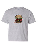 Too Cute To Eat Bacon Cheeseburger Sandwich Novelty DT Youth Kids T-Shirt Tee