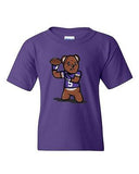 Teddy Bear Quarterback Sports Football Minnesota Fan DT Youth Kids T-Shirt Tee