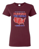 Ladies Running The World Since 1776 America USA Country Patriotic DT T-Shirt Tee