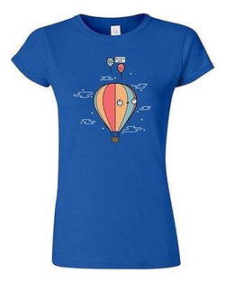 Junior Randy Otter Hot Air Balloon Ships Funny Cute Arts Portray DT T-Shirt Tee