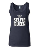 Junior Selfie Queen Crown Selfy Photo Camera Funny Humor Sleeveless Tank Tops