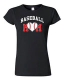 Junior Baseball Mom Heart Sports Novelty DT T-Shirt Tee