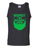 Respect The Beard Funny Humor Novelty Statement Graphics Adult Tank Top