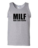 Man I Love Fishing Fun Humor Novelty Statement Graphics Adult Tank Top