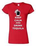 Junior Keep Calm And Drink Tequila Drunk Alcohol Drinks Funny DT T-Shirt Tee