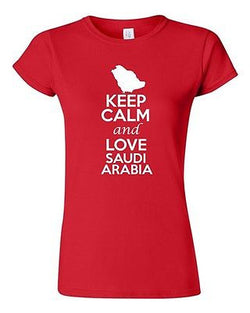 Junior Keep Calm And Love Saudi Arabia Country Patriotic Novelty T-Shirt Tee