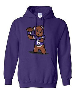 Teddy Bear Quarterback Sports Football Minnesota Funny Fan DT Sweatshirt Hoodie
