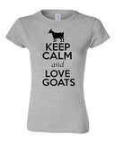 Junior Keep Calm And Love Goats Billy Goat Kid Animal Lover Humor T-Shirt Tee