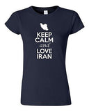 Junior Keep Calm And Love Iran Country Nation Patriotic Novelty T-Shirt Tee