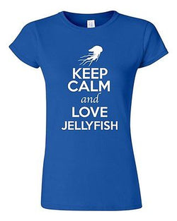 Junior Keep Calm And Love Jellyfish Jellies Ocean Animal Lover Humor T-Shirt Tee