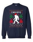 I Believe Sasquatch Big Foot Ugly Christmas Funny DT Novelty Crewneck Sweatshirt