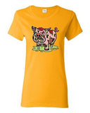 Ladies Zombie Pig Undead Boar Monster Animals Horror Apocalypse DT T-Shirt Tee